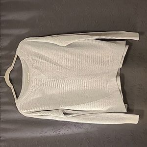 🌸Abercrombie and Fitch Side Split Oversized light Gray Cropped Sweater, S